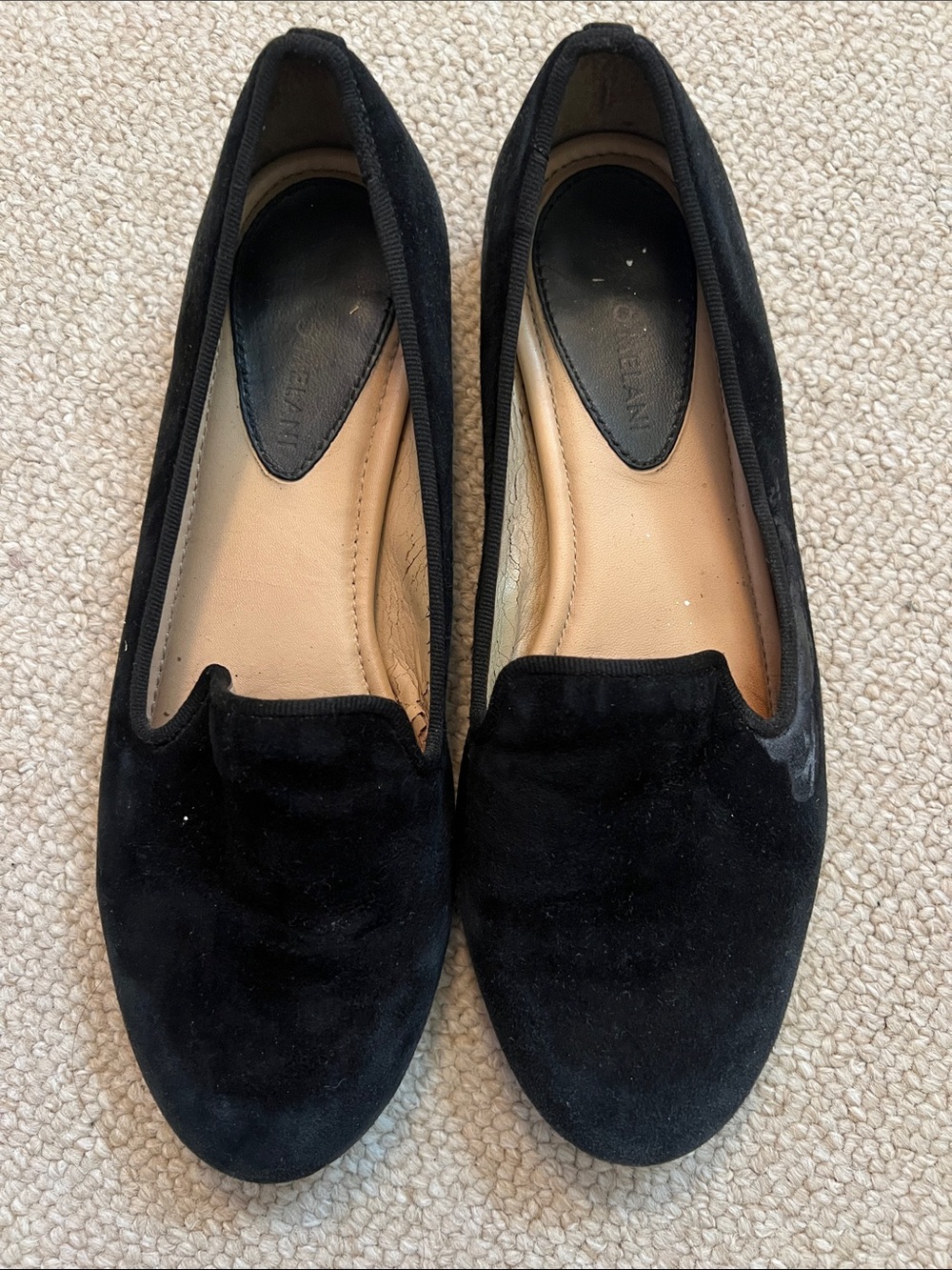 Antonio Melani Black Suede Women's Slip-On Flats